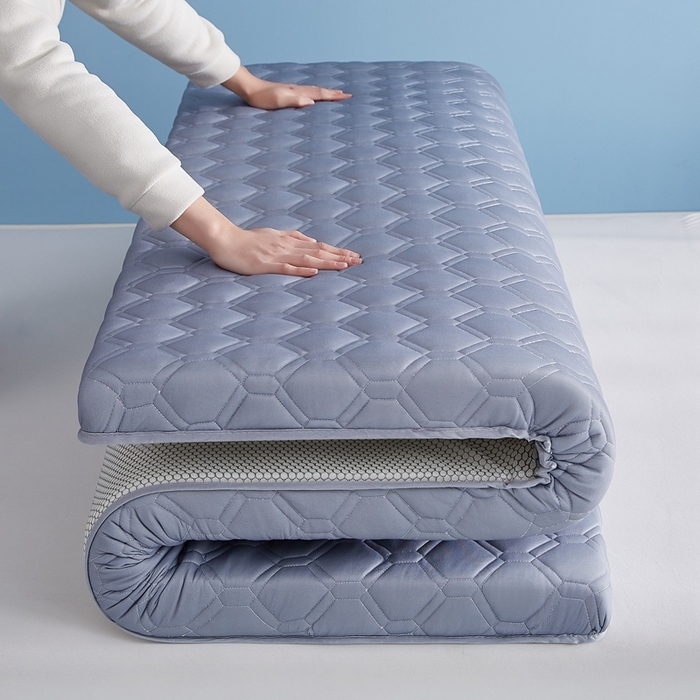 91家纺网 家纺一手货源 找家纺 时奥 2024新款A类针织棉乳胶记忆海绵床垫 元气灰