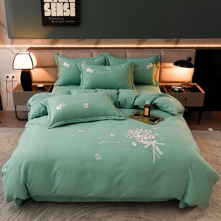 91家纺网 家纺一手货源 找家纺 （总）润淳家居 2025新款全棉磨毛刺绣四件套