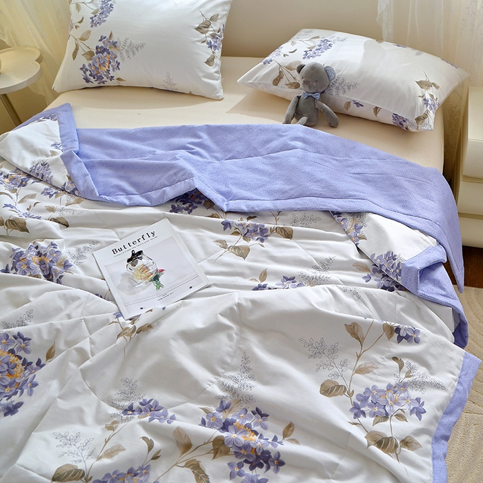 91家纺网 家纺一手货源 找家纺 金柚子2024新款全棉印花夏凉被 红袖添香