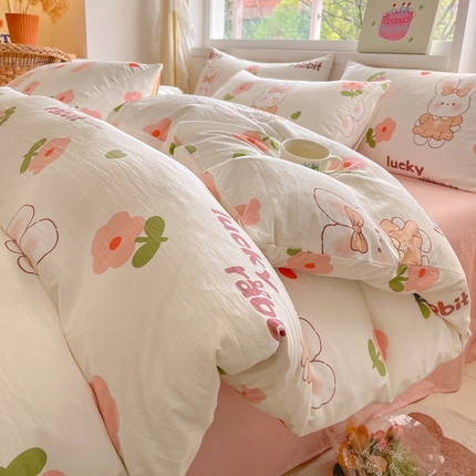 91家纺网 家纺一手货源 找家纺 （总）花伞家居 2025新款水洗棉印花四件套