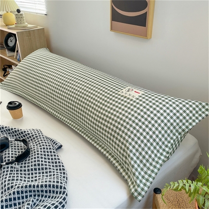 91家纺网 家纺一手货源 找家纺 （总）梦舒羽 2025新款水洗棉麻双人枕套情侣枕芯套加厚枕头套 