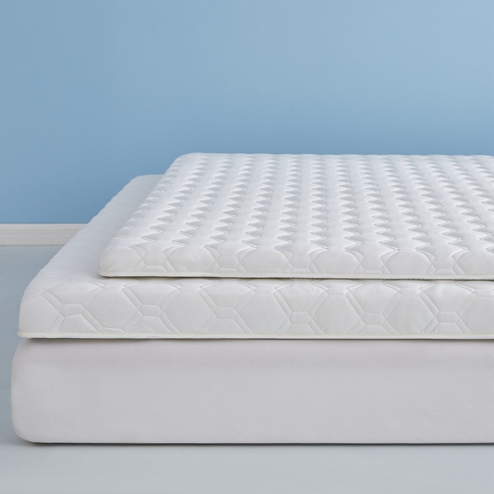 91家纺网 家纺一手货源 找家纺 时奥 2024新款A类针织棉乳胶记忆海绵床垫 元气白