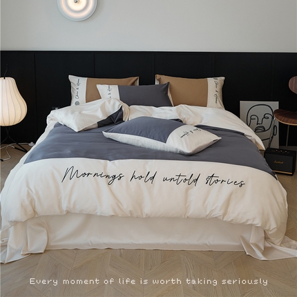 2024春夏新款天丝棉四件套--江南系列（英文版） 江南-远山黛