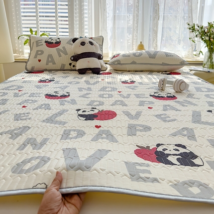 91家纺网 家纺一手货源 找家纺 伊人坊 2024新款A类凉感丝乳胶凉席三件套 吉祥物