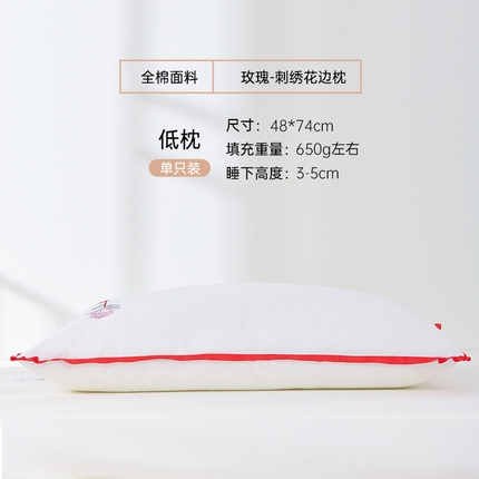 91家纺网 家纺一手货源 找家纺 （总）姝辰 2024新款A类全棉刺绣花边柔软回弹低中高成人枕芯