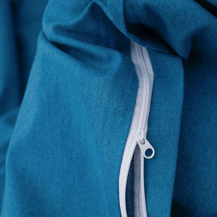 91家纺网 家纺一手货源 找家纺 润淳家居 2025新款全棉磨毛刺绣四件套 心动瞬间 极光蓝