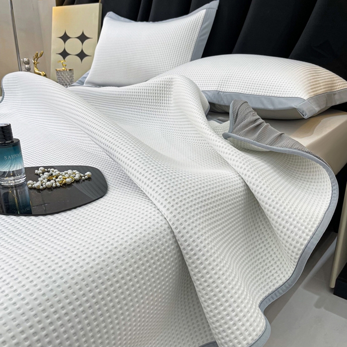 91家纺网 家纺一手货源 找家纺 （总）慕尚 2025新款华夫格床笠凉席