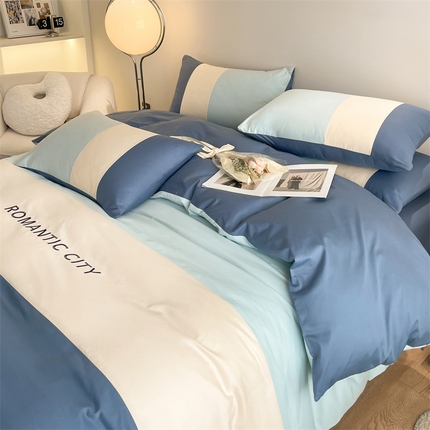 91家纺网 家纺一手货源 找家纺 （总）床绮 2024新款轻奢40支纯棉13372四件套系列-若梦