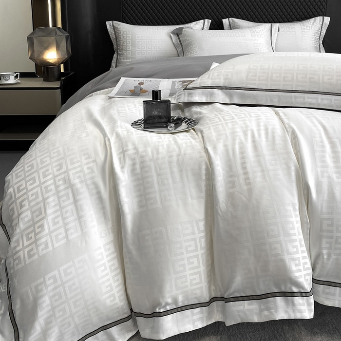 91家纺网 家纺一手货源 找家纺 优悦生活馆 2024新款时尚轻奢纯色磨毛四件套 简爱-白