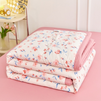 91家纺网 家纺一手货源 找家纺 卡斯诺 2025新款水洗棉麻双层纱夏被（下载包包含买家秀） 一米阳光