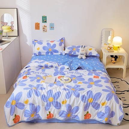 91家纺网 家纺一手货源 找家纺 （总）卡斯诺家纺馆 2025新款芦荟棉亲肤印花夏被（下载包包含买家秀）