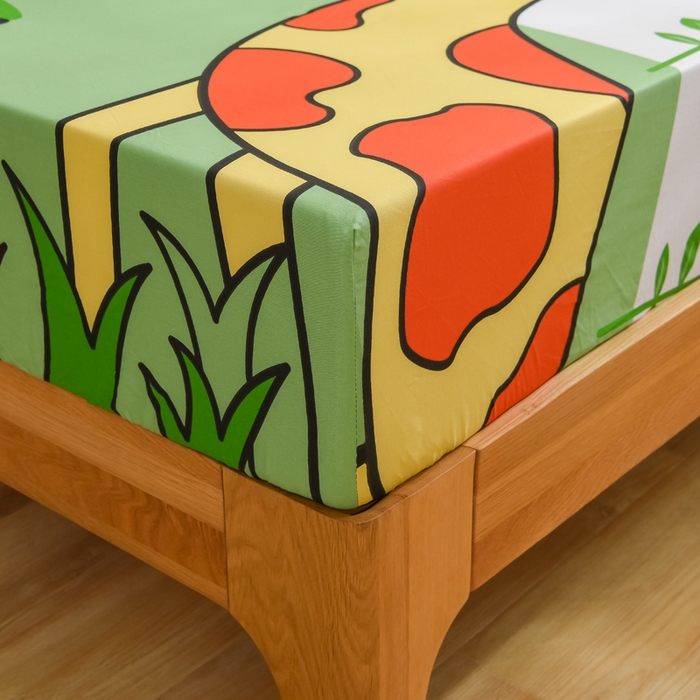 91家纺网 家纺一手货源 找家纺 （总）沐白家居 2024新款纯棉喷气133*72二次元大版印花单床笠