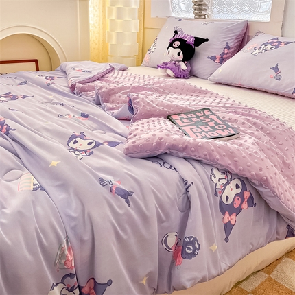 91家纺网 家纺一手货源 找家纺 （总）无界 2024新款凉感针织棉印花夏被-三丽鸥风格一