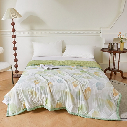 91家纺网 家纺一手货源 找家纺 （总）鑫顺欣 2025新款A类凉感冰丝豆豆印花夏被夏凉被空调被被子被芯直播