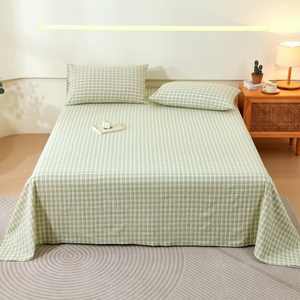 一禾2024新款A类亲肤舒适全棉色织单品系列-单床单 秋月