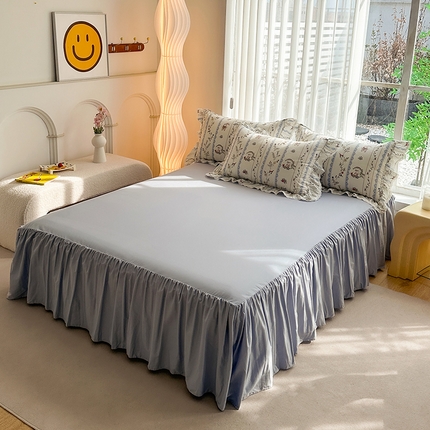 91家纺网 家纺一手货源 找家纺 帅露家纺 2025新款全棉法式淑女花边款四件套 月光序曲