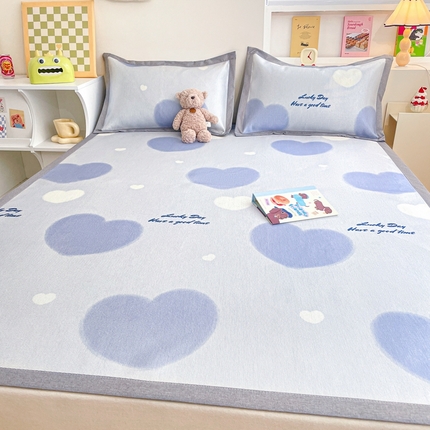 91家纺网 家纺一手货源 找家纺 （总）川悦生活 2024爆款大版小清新卡通冰丝席凉席