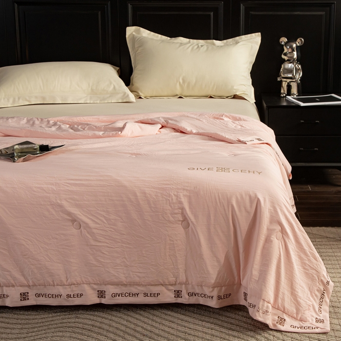 91家纺网 家纺一手货源 找家纺 被靠被2024新款锦丝锻夏被-赫拉 浅粉