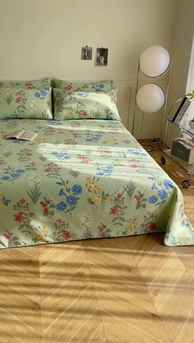 91家纺网 家纺一手货源 找家纺 金泰莱 2025新款老粗布凉席老粗布床单软凉席三件套藤席 恋夏