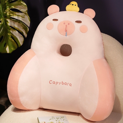 91家纺网 家纺一手货源 找家纺 （总）仟亿莱 2024新款超柔水晶绒中孔加高卡皮巴拉腰枕