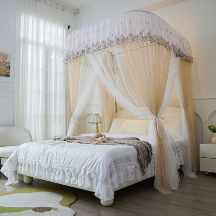 91家纺网 家纺一手货源 找家纺 （总）都市缘蚊帐 2024新款法式花边伸缩落地蚊帐--206
