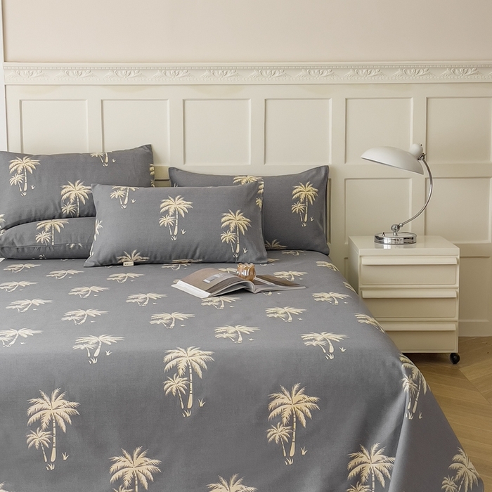 91家纺网 家纺一手货源 找家纺 金泰莱 2025新款老粗布凉席老粗布床单软凉席三件套藤席 陌染