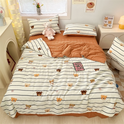 91家纺网 家纺一手货源 找家纺 （总）无界 2024新款皱皱纱印花夏被 