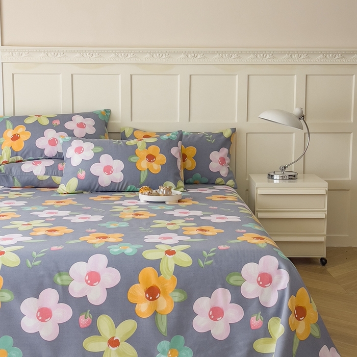 91家纺网 家纺一手货源 找家纺 金泰莱 2025新款老粗布凉席老粗布床单软凉席三件套藤席 南笙