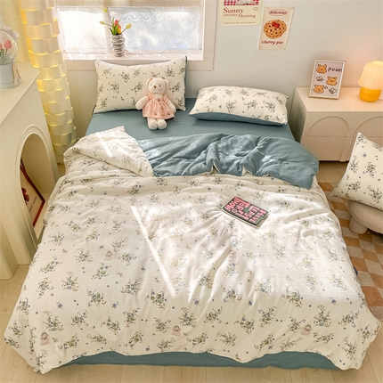 91家纺网 家纺一手货源 找家纺 （总）无界 2024新款皱皱纱印花夏被 