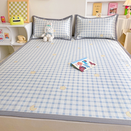 91家纺网 家纺一手货源 找家纺 （总）川悦生活 2024爆款大版小清新卡通冰丝席凉席