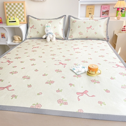 91家纺网 家纺一手货源 找家纺 （总）川悦生活 2024爆款大版小清新卡通冰丝席凉席