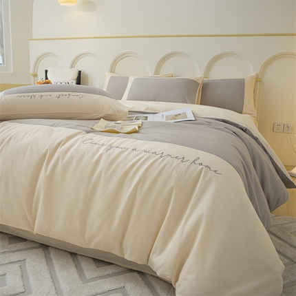 91家纺网 家纺一手货源 找家纺 （总）床绮 2024新款轻奢40支纯棉13372四件套系列-菲恩