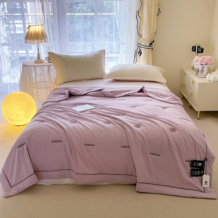 被靠被2024新款锦丝缎空调夏被-山茶花 水晶紫
