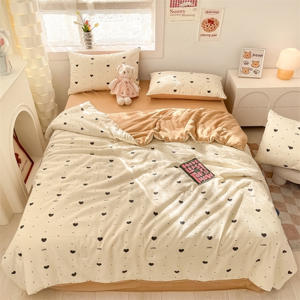 91家纺网 家纺一手货源 找家纺 （总）无界 2024新款皱皱纱印花夏被 