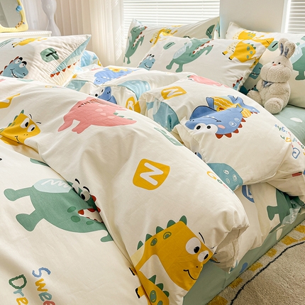 91家纺网 家纺一手货源 找家纺 （总)曼町2024新款全棉印花四件套