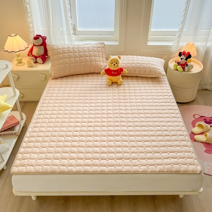 暖季 2025新款A类数码印花床护垫 床护垫-卡其色