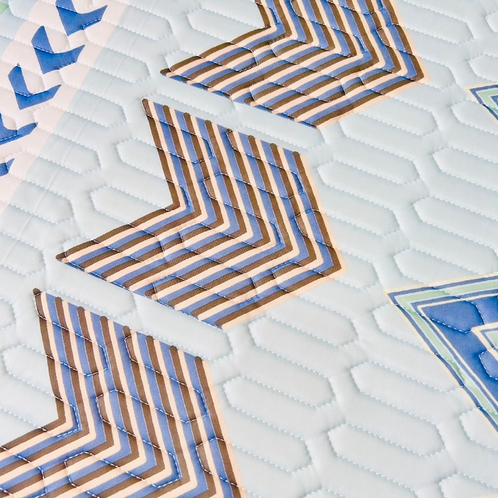 91家纺网 家纺一手货源 找家纺 小虾米 2024新款上下床乳胶凉席床笠款印花凉席三件套 灵动