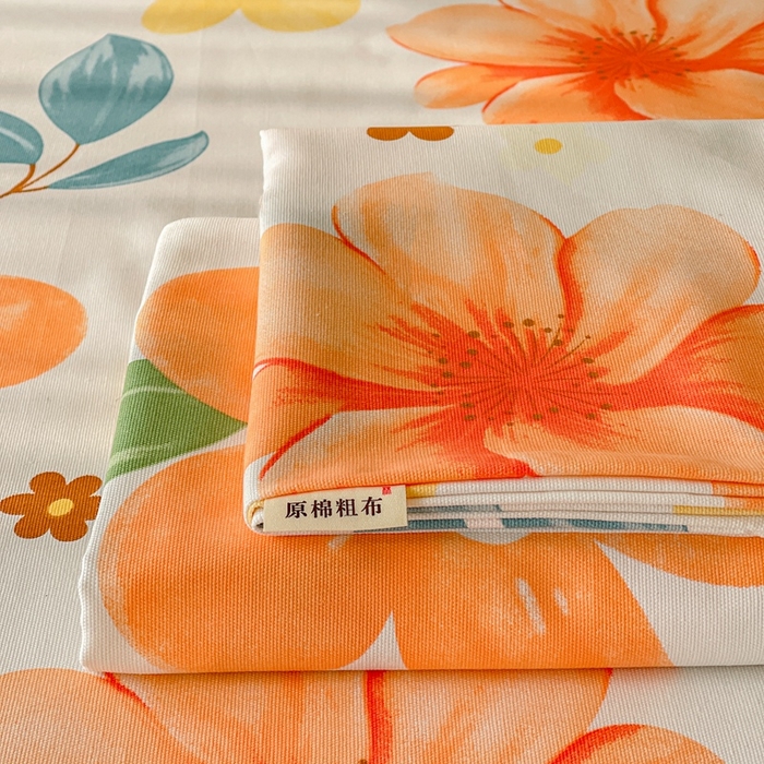 91家纺网 家纺一手货源 找家纺 金泰莱 2025新款老粗布凉席老粗布床单软凉席三件套藤席 花祭