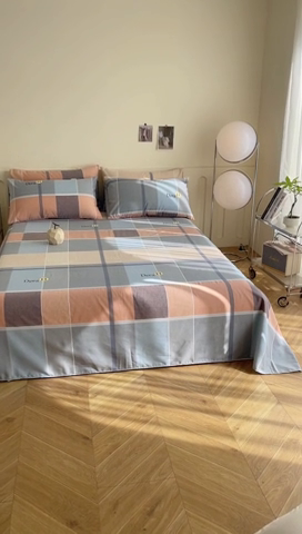 91家纺网 家纺一手货源 找家纺 金泰莱 2025新款老粗布凉席老粗布床单软凉席三件套藤席 落尘