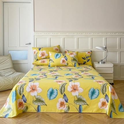 91家纺网 家纺一手货源 找家纺 （总）金泰莱 2025新款老粗布凉席老粗布床单软凉席三件套藤席