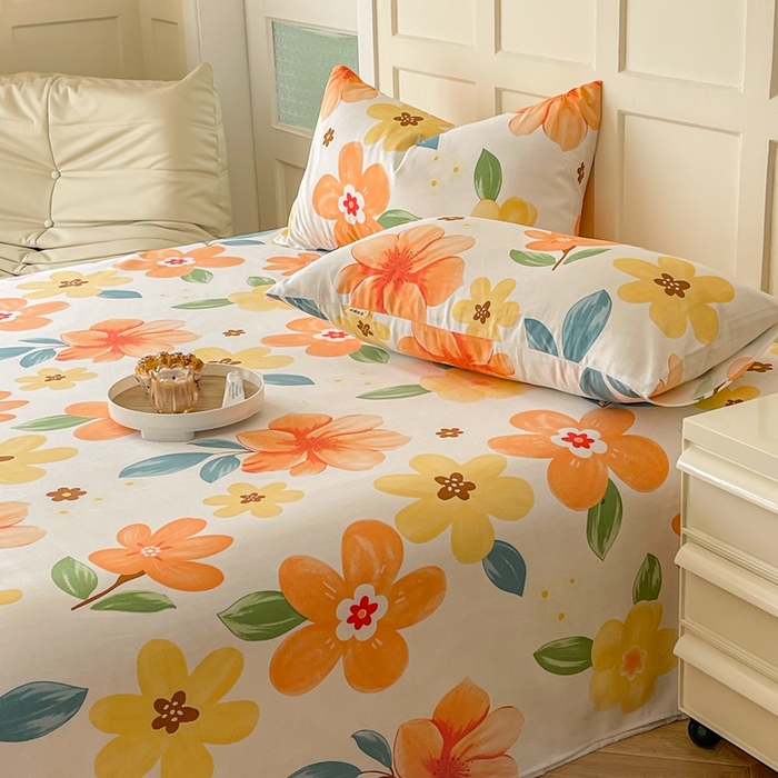 91家纺网 家纺一手货源 找家纺 金泰莱 2025新款老粗布凉席老粗布床单软凉席三件套藤席 花祭