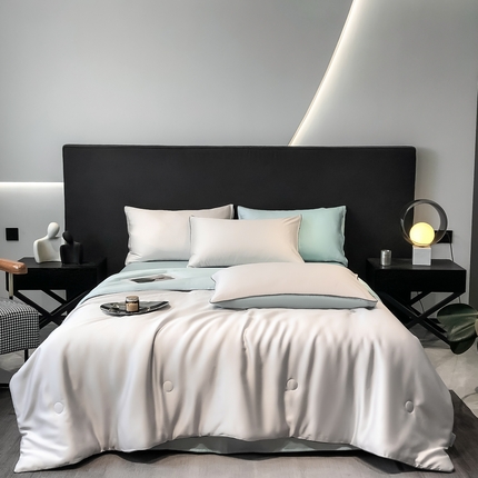 91家纺网 家纺一手货源 找家纺 （总）无界 2025新款天丝夏被四件套-心语