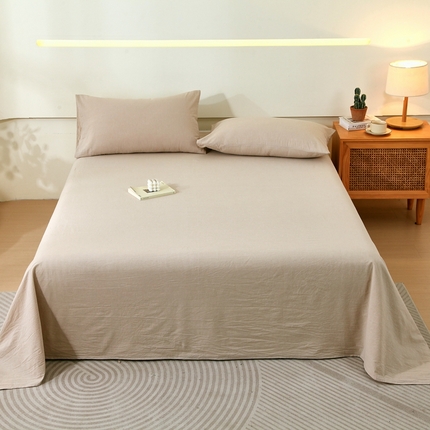 一禾2024新款A类亲肤舒适全棉色织单品系列-单床单 浅灰