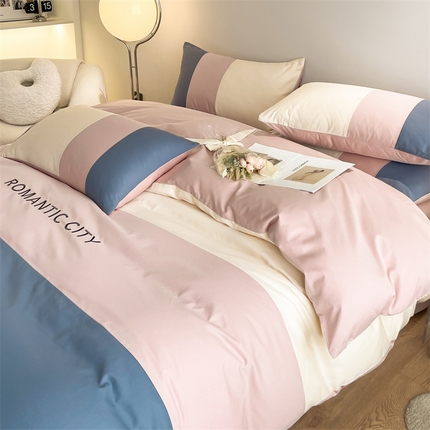 91家纺网 家纺一手货源 找家纺 （总）床绮 2024新款轻奢40支纯棉13372四件套系列-若梦