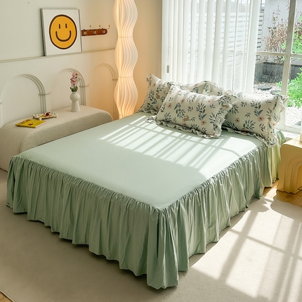 91家纺网 家纺一手货源 找家纺 帅露家纺 2025新款全棉法式淑女花边款四件套 轻纱漫舞