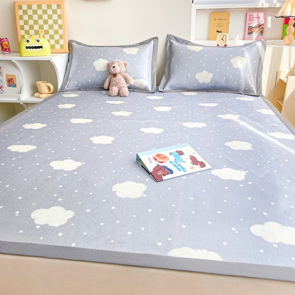 91家纺网 家纺一手货源 找家纺 （总）川悦生活 2024爆款大版小清新卡通冰丝席凉席