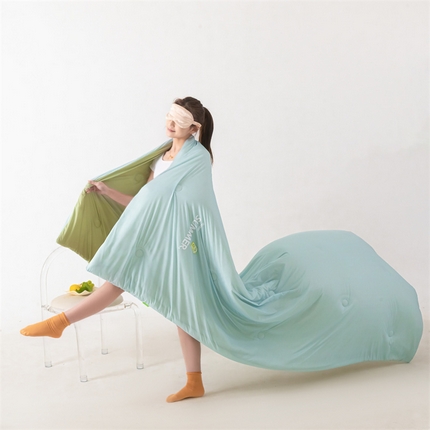 91家纺网 家纺一手货源 找家纺 （总）无界 2024新款凉感丝纯色拼色水果被夏被