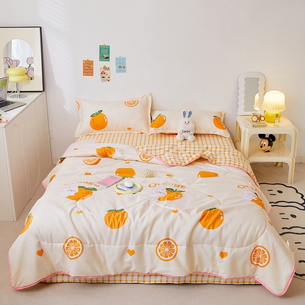 91家纺网 家纺一手货源 找家纺 （总）卡斯诺家纺馆 2025新款芦荟棉亲肤印花夏被（下载包包含买家秀）