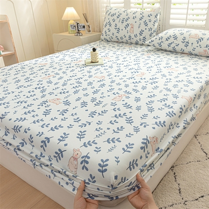 91家纺网 家纺一手货源 找家纺 （总）床绮-2024新款全棉老粗布单床笠系列