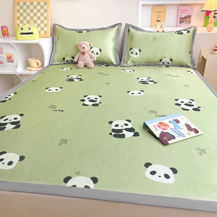 91家纺网 家纺一手货源 找家纺 （总）川悦生活 2024爆款大版小清新卡通冰丝席凉席